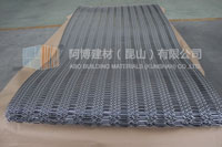 Expanded metal mesh fence